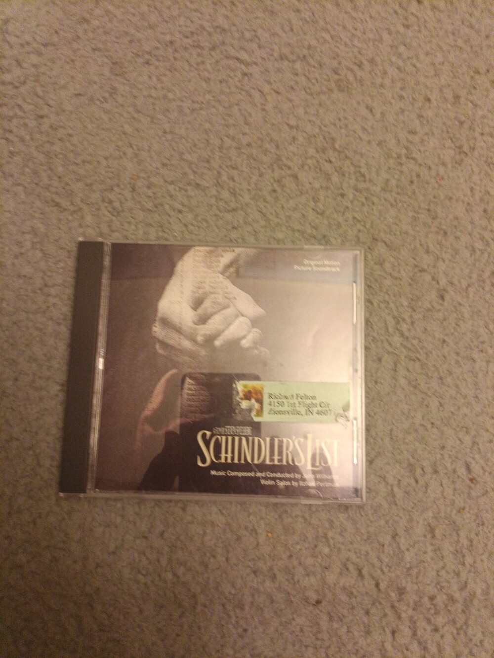 Schindler's List Original Motion Picture Soundtrack CD John Williams